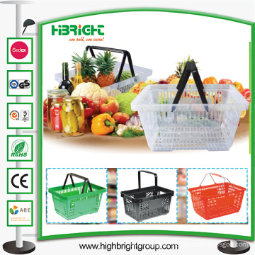 21L Double Handle Plastic Shopping Basket